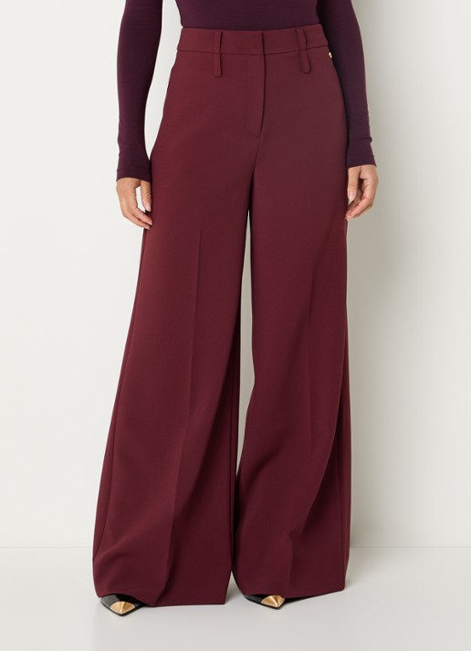 JOSH V Sky high waist wide fit pantalon met persplooi