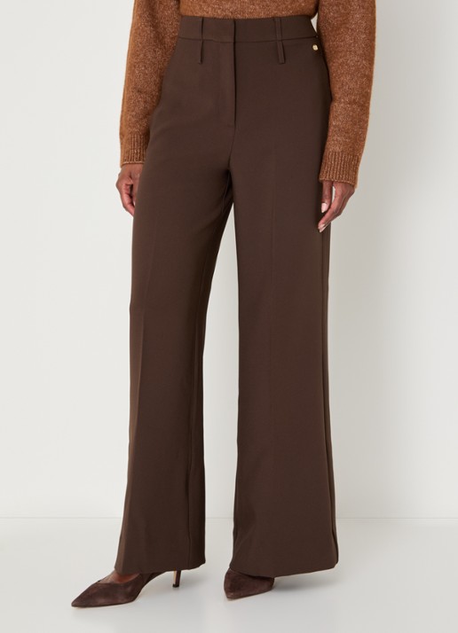 JOSH V Sky high waist wide fit pantalon met steekzakken
