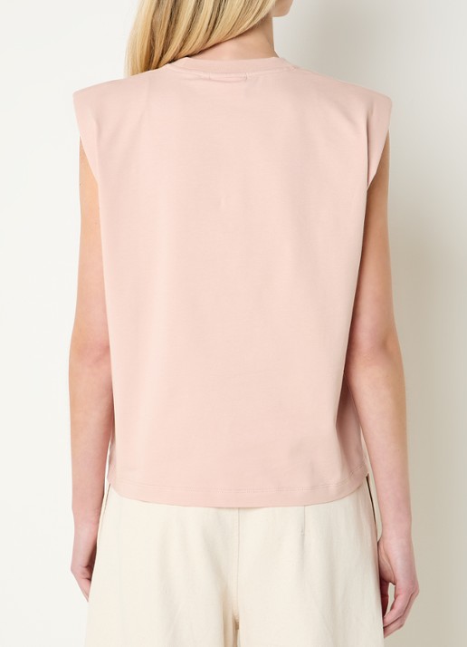 JOSH V Sue T-shirt met schoudervulling en logo - achterkant 3 roze