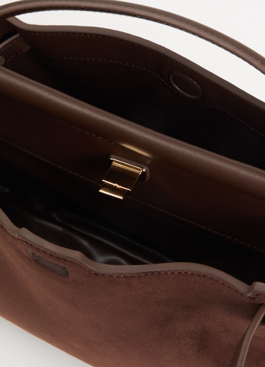 JW PEI Carmen handtas met afneembare schouderriem - detail bruin