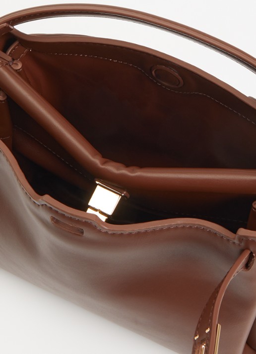 JW PEI Carmen handtas met afneembare schouderriem - detail 2 bruin