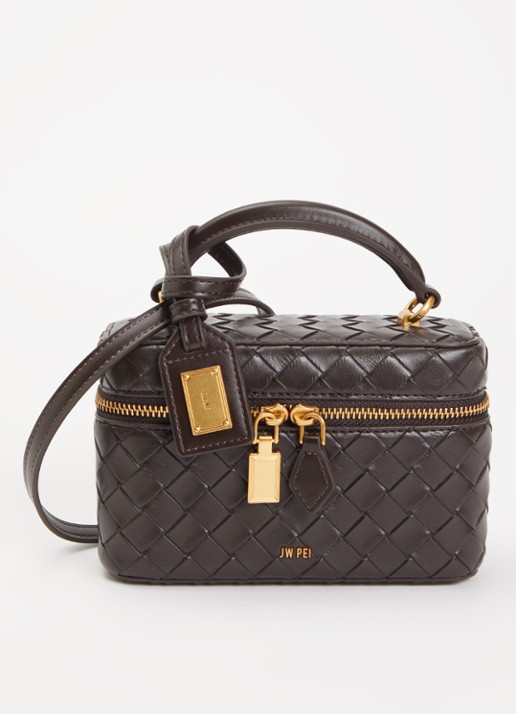 JW PEI Cleo Woven Box handtas met afneembare schouderriem