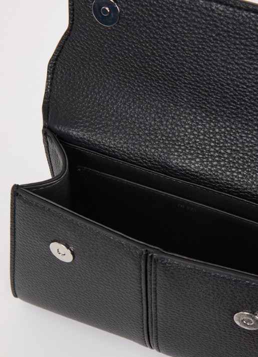 JW PEI Elise handtas met afneembare schouderriem - detail zwart