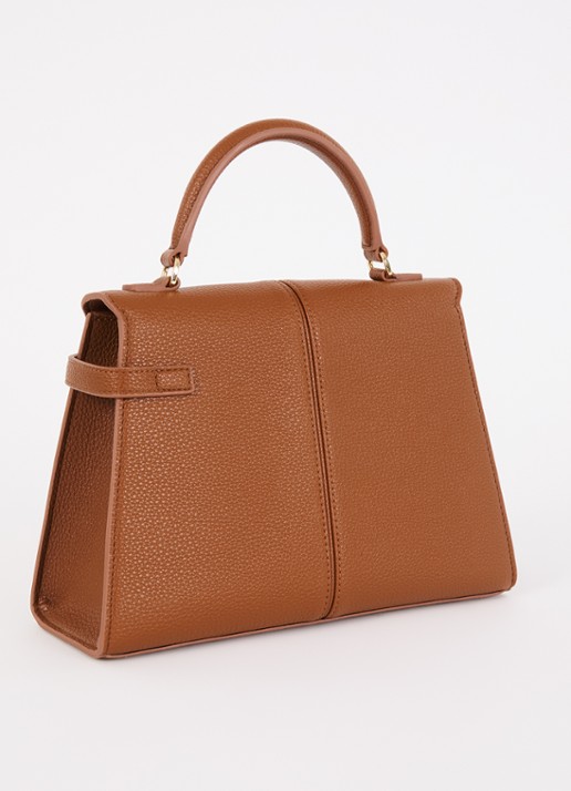 JW PEI Elise Large handtas met afneembaar schouderriem - achterkant roestbruin