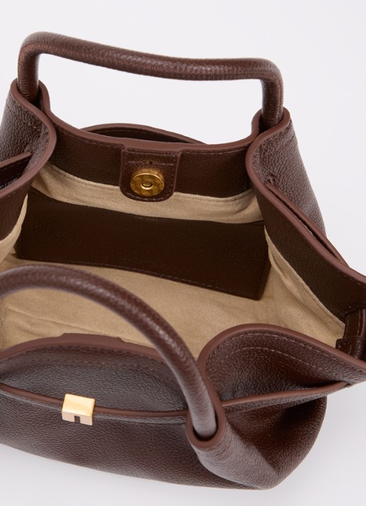 JW PEI Hana Mini handtas met afneembare schouderriem - detail 3 donkerbruin