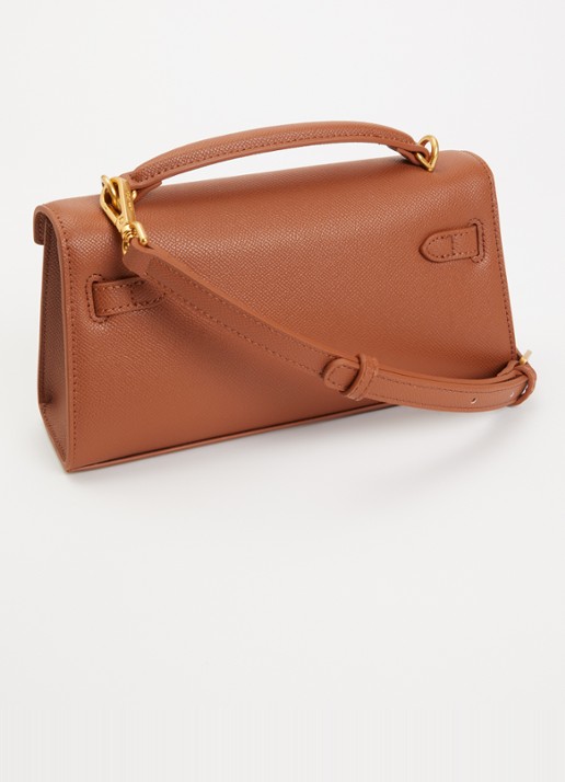 JW PEI Noor handtas met afneembare schouderriem - achterkant 5 cognac