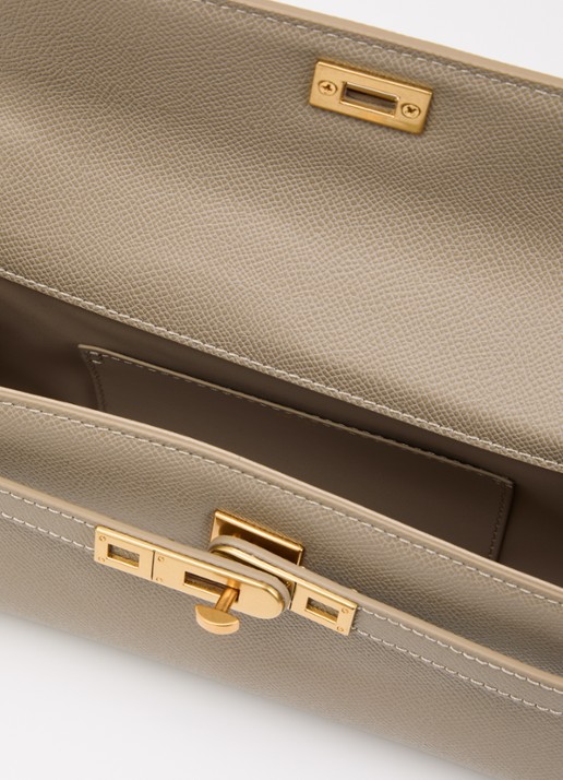 JW PEI Noor handtas met afneembare schouderriem - detail 2 donkerbeige