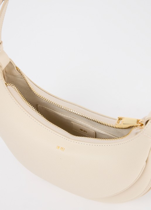 JW PEI Sharon schoudertas met verstelbare schouderriem - detail 3 gebroken wit