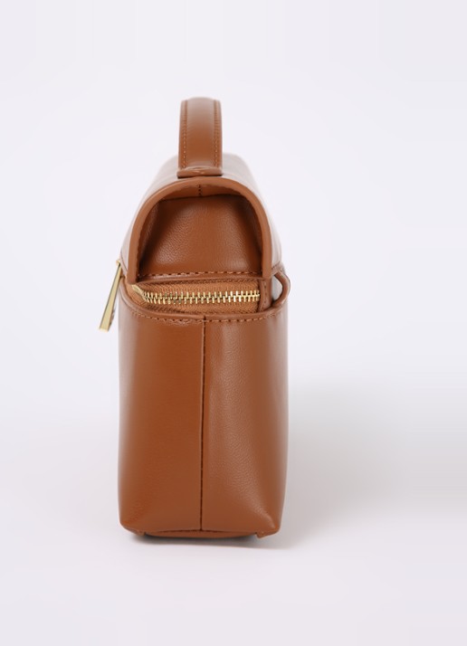 JW PEI Thea handtas met afneembare schouderriem - detail 2 cognac