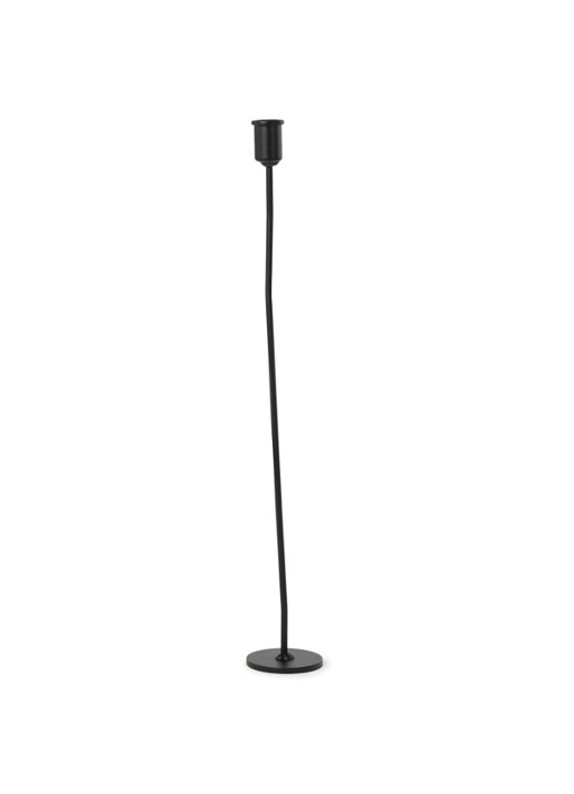 K'willeminhuis De Ronde Kandelaar M 50 cm - voorkant zwart