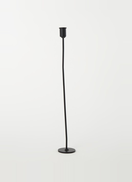 K'willeminhuis De Ronde Kandelaar M 50 cm - voorkant 2 zwart