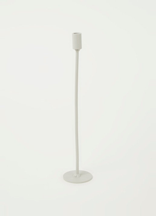 K'willeminhuis Mini kandelaar L 30,5 cm - voorkant 2 lichtgrijs
