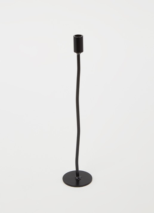 K'willeminhuis Mini kandelaar L 30 cm - voorkant 2 zwart