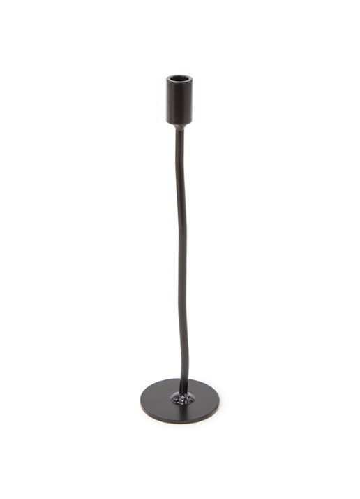 K'willeminhuis Mini kandelaar M 26 cm - voorkant 2 zwart