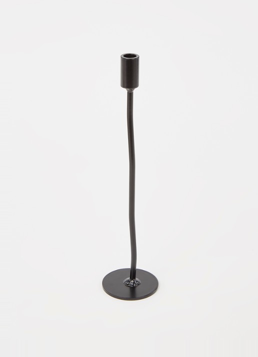 K'willeminhuis Mini kandelaar M 26 cm - voorkant 3 zwart