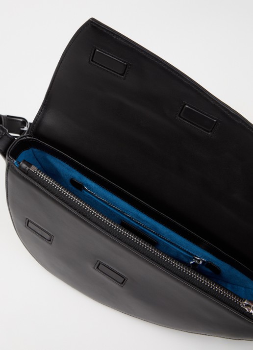 KAAI Rebel crossbodytas van leer - detail 2 zwart
