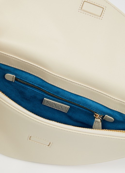 KAAI Rebel crossbodytas van leer - detail creme