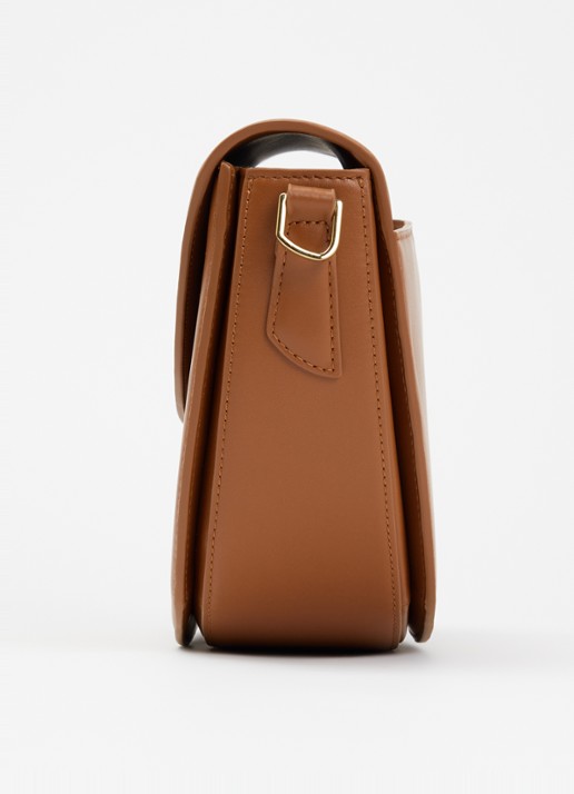 KAAI Rebel crossbodytas van leer - detail 4 cognac