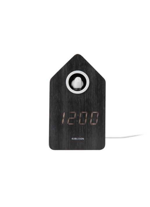 Karlsson Cuckoo LED wekker - achterkant zwart