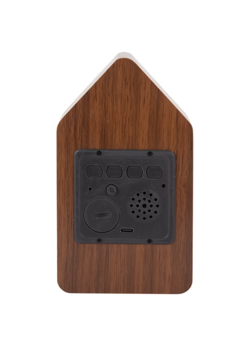 Karlsson Cuckoo LED wekker - achterkant bruin