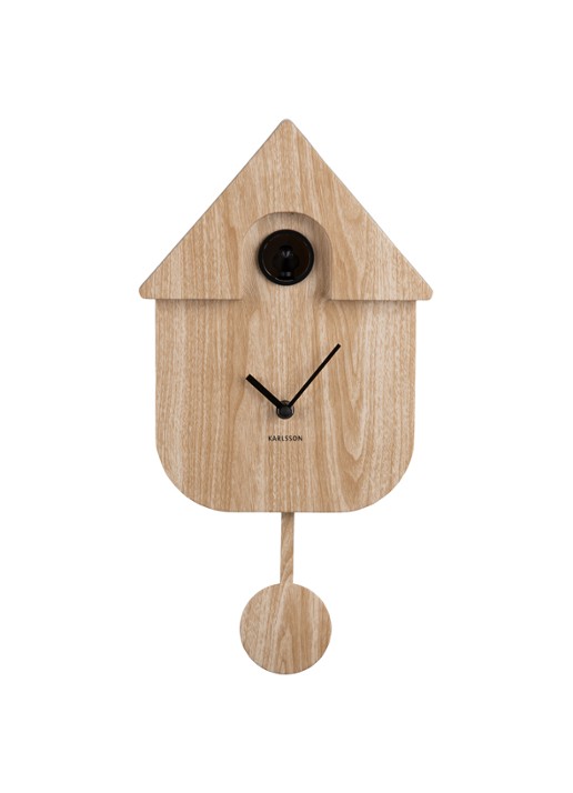 Karlsson Cuckoo wandklok - achterkant 4 lichtbruin