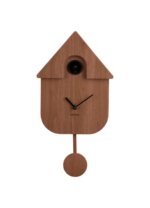 Karlsson Cuckoo wandklok - achterkant 4 donkerbruin