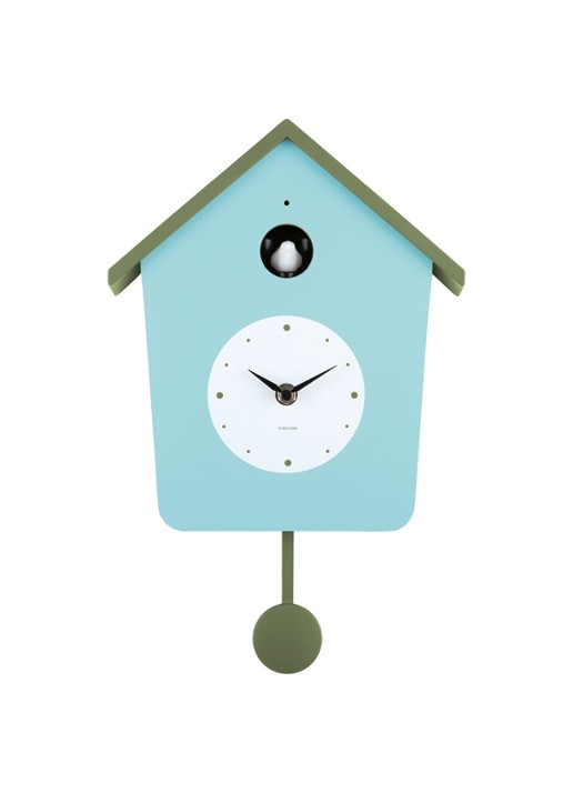 Karlsson Cuckoo wandklok - voorkant groen