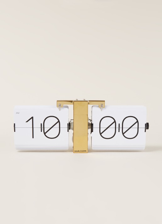 Karlsson Flip Clock tafelklok - voorkant 2 goud