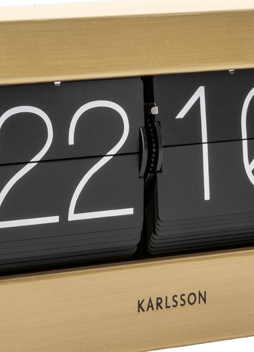 Karlsson Flip tafel- en wandklok - detail 6 goud