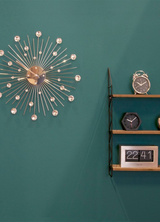 Karlsson Flip tafel- en wandklok - detail 2 zilver