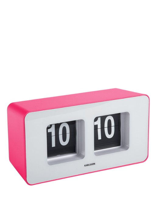 Karlsson Funky flip tafel- en wandklok - detail 4 roze