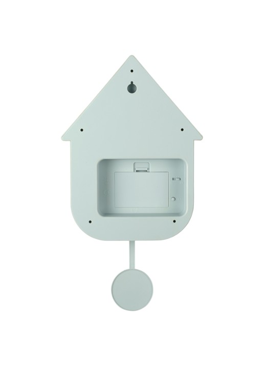 Karlsson Modern Cuckoo klok - achterkant blauwgrijs