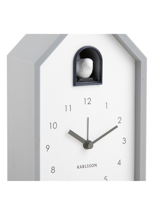 Karlsson Modern Cuckoo wekker - detail 4 grijs