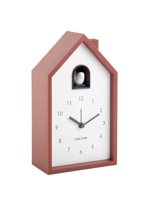Karlsson Modern Cuckoo wekker - detail 4 roodbruin