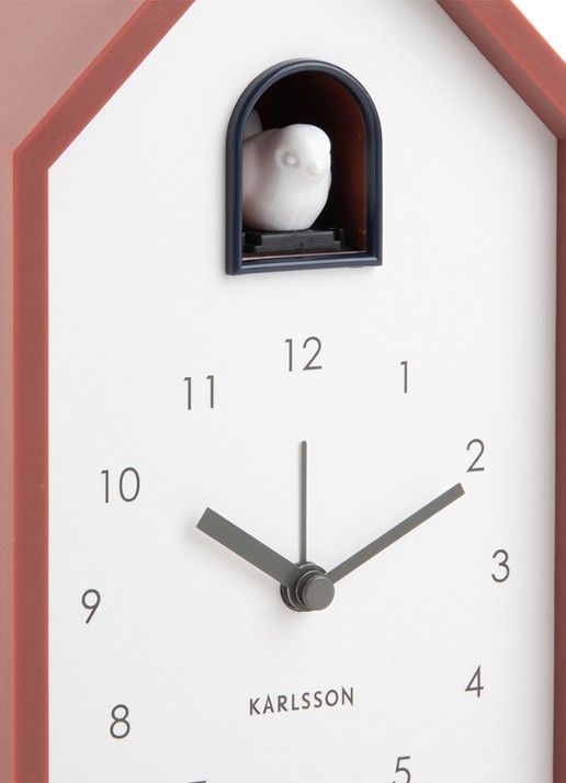 Karlsson Modern Cuckoo wekker - detail 5 roodbruin