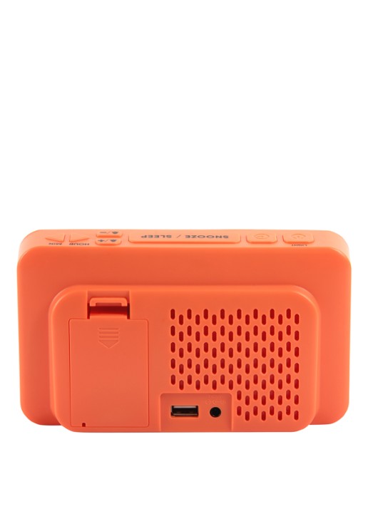 Karlsson New Retro wekker - achterkant 3 orange