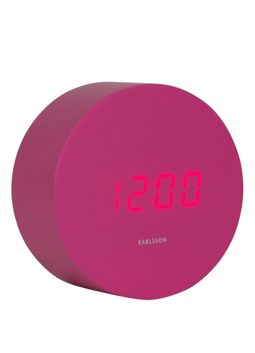 Karlsson Spry LED wekker - voorkant 2 roze