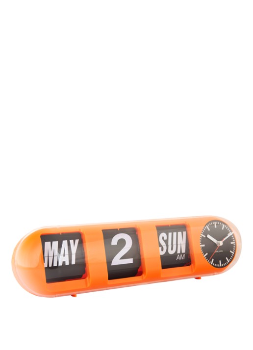 Karlsson Tube Flip wandklok - detail 4 orange