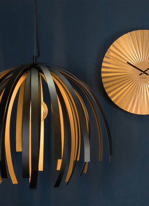 Karlsson Wandklok 40 cm - voorkant 2 goud