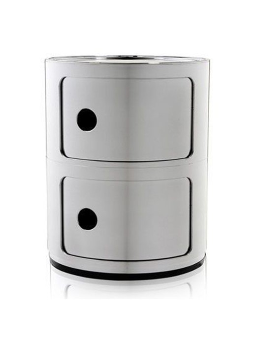 Kartell Componibili kast nachtkast metallic (2 comp.) Ø32 cm
