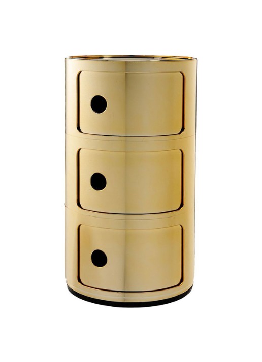 Kartell Componibili nachtkast metallic (3 comp.) Ø32 cm