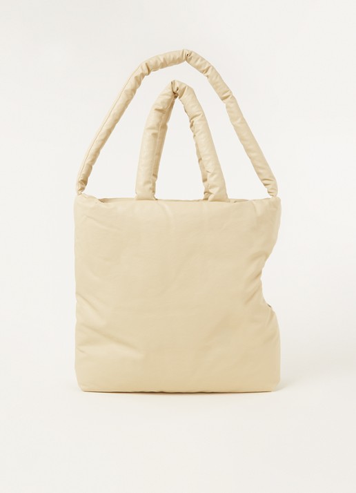 KASSL Editions Dog Oil Medium gewatteerde shopper  - voorkant ivoor