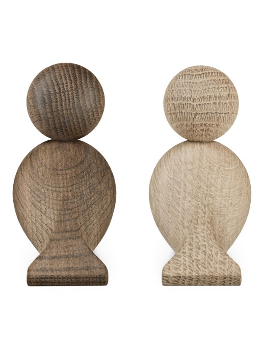 Kay Bojesen Love birds ornament 9 cm set van 2 - detail bruin