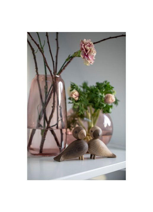 Kay Bojesen Love birds ornament 9 cm set van 2 - detail 2 bruin