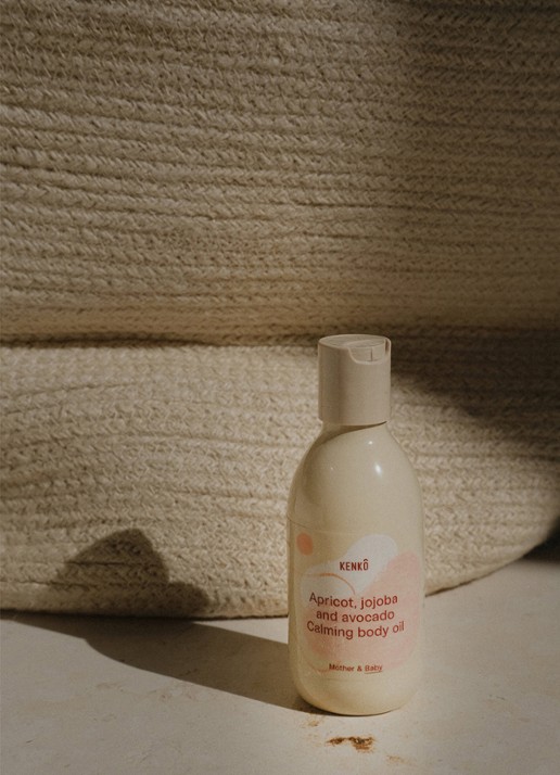 Kenkô Mother & Baby Calming Body Oil - huidolie - voorkant 2 undefined