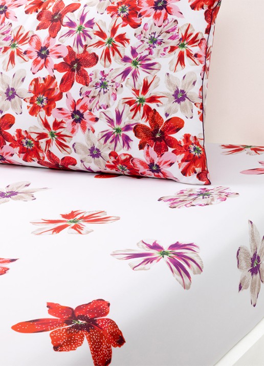 KENZO Fleur hoeslaken van katoen, hoekhoogte 35 cm