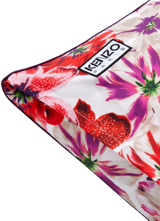 KENZO Fleur kussensloop - achterkant 6 rood