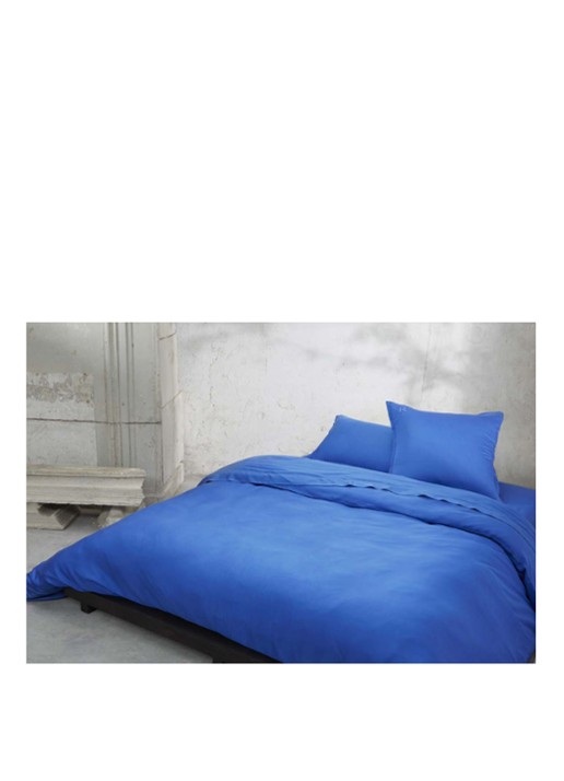 KENZO Iconic dekbedovertrek van katoensatijn 300TC - exclusief kussenslopen - detail 3 blauw