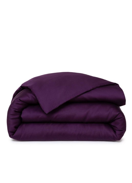 KENZO Iconic dekbedovertrek van katoensatijn 300TC - exclusief kussenslopen - voorkant 6 aubergine