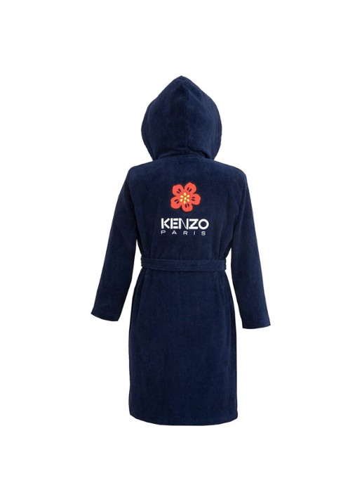 KENZO K Boke badjas van  katoen - unisex - voorkant 7 zwart